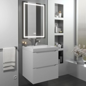 Тумба с раковиной Uperwood Tanos 50 см, подвесная, белая матовая в Кургане - kurgan.ok-mebel.com | фото