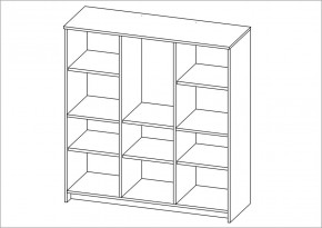Тумба СИРИУС трехдверная с одним ящиком, цвет белый в Кургане - kurgan.ok-mebel.com | фото 3