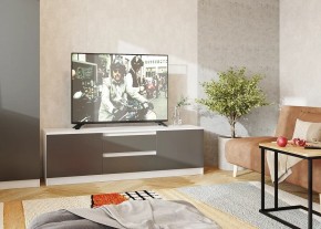 Тумба ТВ большая Парус (Белый/Графит) в Кургане - kurgan.ok-mebel.com | фото 2