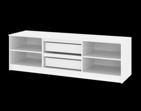 Тумба ТВ большая Парус (Белый/Графит) в Кургане - kurgan.ok-mebel.com | фото 5