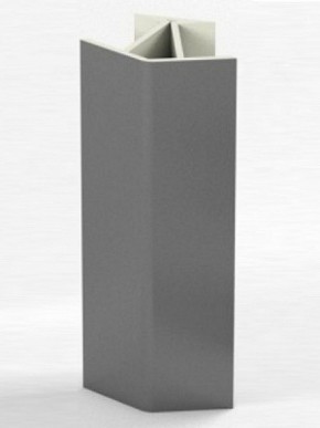 Угловое соединение для цоколя 135 гр. h100 мм (Алюминий, Белый, Черный, Сонома) в Кургане - kurgan.ok-mebel.com | фото