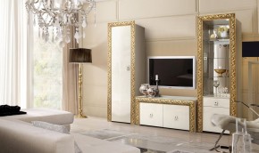 Витрина 1-ств. для посуды  Тиффани Premium слоновая кость/золото (ТФВ3-1С(П) в Кургане - kurgan.ok-mebel.com | фото 2