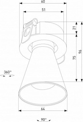 Встраиваемый светильник Elektrostandard Bell 25097/LED 8W 4000K черный в Кургане - kurgan.ok-mebel.com | фото 5