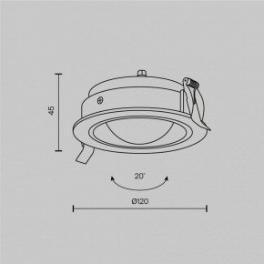 Встраиваемый светильник Maytoni Lens DL105-12W3K-W в Кургане - kurgan.ok-mebel.com | фото 6
