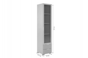 ЗЕФИР Гостиная К2 (белое дерево/черный муар) в Кургане - kurgan.ok-mebel.com | фото 6