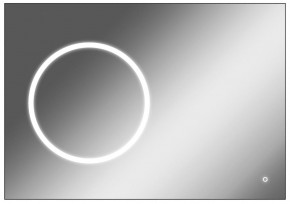 Зеркало Eclipse 100 black с подсветкой Sansa (SE1032Z) в Кургане - kurgan.ok-mebel.com | фото