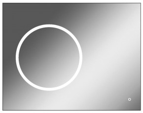Зеркало Eclipse 90 black с подсветкой Sansa (SE1031Z) в Кургане - kurgan.ok-mebel.com | фото