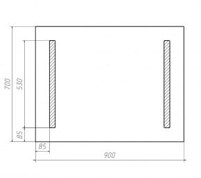 Зеркало Good Light 2-90 с подсветкой Домино (GL7015Z) в Кургане - kurgan.ok-mebel.com | фото 6