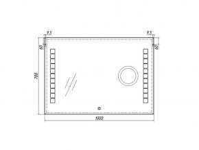 Зеркало Quadro 100 alum (линза) с подсветкой Sansa (SQL1030Z) в Кургане - kurgan.ok-mebel.com | фото 8