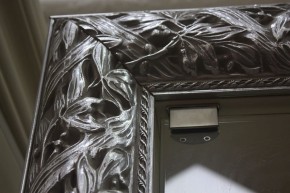 Зеркало Тиффани Premium слоновая кость/серебро (Ф/01(П) в Кургане - kurgan.ok-mebel.com | фото 4